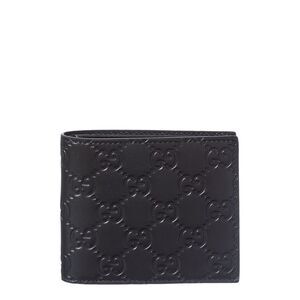Gucci Gg Leather Wallet, Black